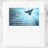 Acts 2:17 Ik zal mijn geest, Bijbelversie uitgiete Rechthoekige Sticker (Tas)