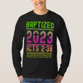 Acts 2 38 Bijbelse baptisme voor gebaptized Christ T-shirt (Voorkant)