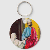 Acts 9:36-43 Tabitha wordt weer tot leven gebracht Sleutelhanger (Voorkant)