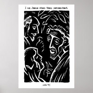 Acts 9 5 Kunstprint Ik Ben Jezus Schriftposter in Poster