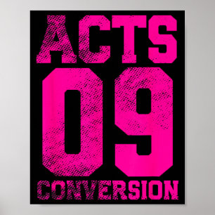 Acts 9 Bekering Bijbel Hoofdstuk Jersey Ontwerp  Poster