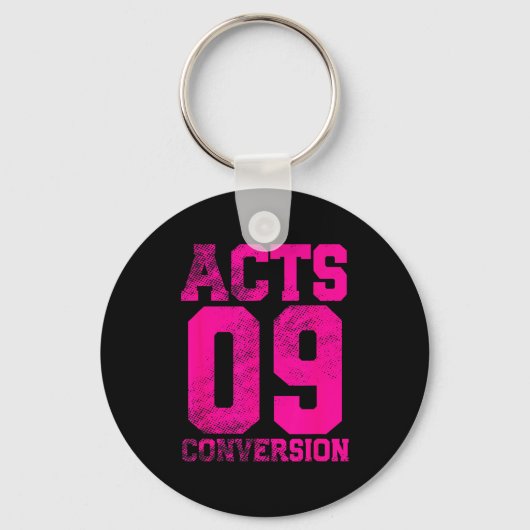 Acts 9 Bekering Bijbel Hoofdstuk Jersey Ontwerp Sleutelhanger (Voorkant)