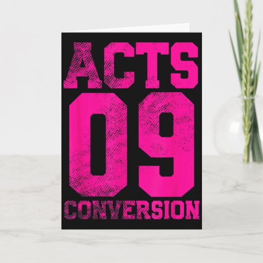 Acts 9 Conversion Bible Chapter Jersey Design Kaart (Voorkant)