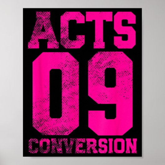 Acts 9 Conversion Bible Chapter Jersey Design Poster (Voorkant)