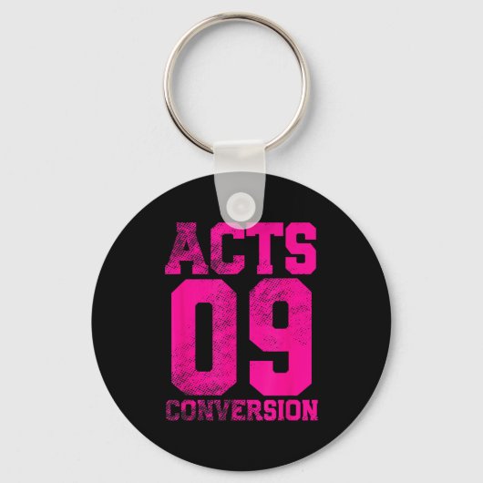 Acts 9 Conversion Bible Chapter Jersey Design Sleutelhanger (Voorkant)