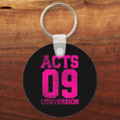 Acts 9 Conversion Bible Chapter Jersey Design Sleutelhanger (Voorkant)