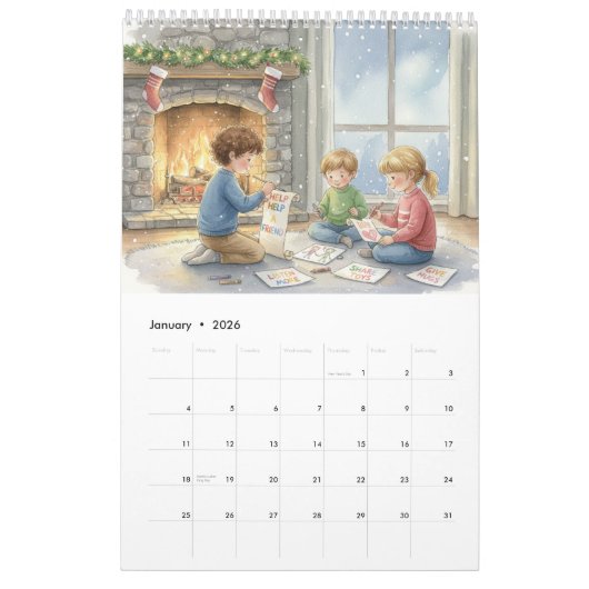 Acts of Kindness Every Month Calendar Kalender (Jan 2026)