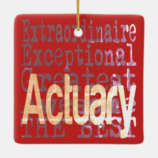 Actuaire extraordinaire keramisch ornament (Achterkant)