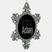 Actuaire extraordinaire tin sneeuwvlok ornament (Links)
