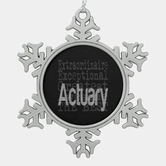 Actuaire extraordinaire tin sneeuwvlok ornament (Voorkant)