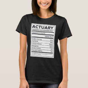 Actuaire voedingsinformatie t-shirt