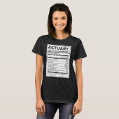 Actuaire voedingsinformatie t-shirt (Voorkant volledig)