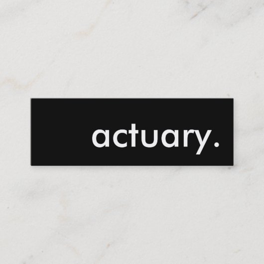 actuaris. mini visitekaartje (Voorkant)