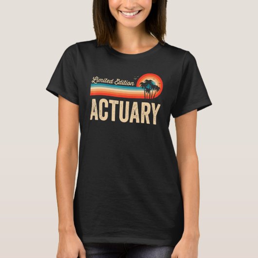 Actuary Birthday Retro Mannen Vader T-shirt (Voorkant)