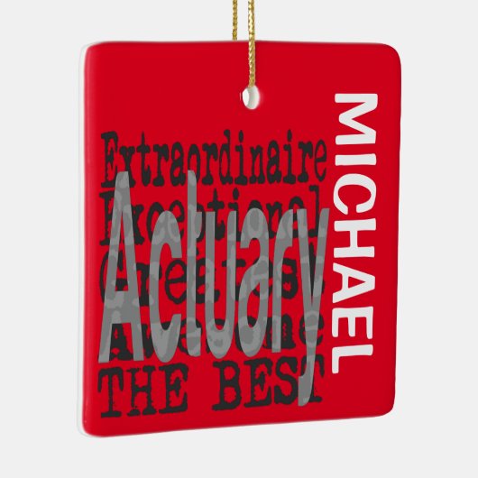 Actuary Extraordinaire CUSTOM Keramisch Ornament (Rechts)