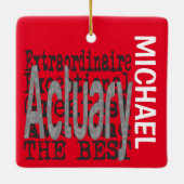 Actuary Extraordinaire CUSTOM Keramisch Ornament (Achterkant)