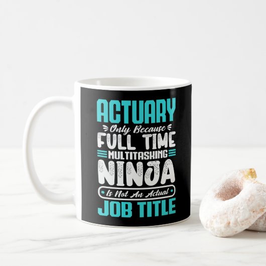 Actuary Functie Beroep Grappige Vaardigheden Analy Koffiemok (Met donut)