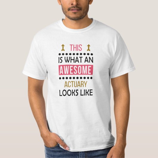 Actuary Geweldige ziet er leuk uit Verjaardag Kers T-shirt (Voorkant)
