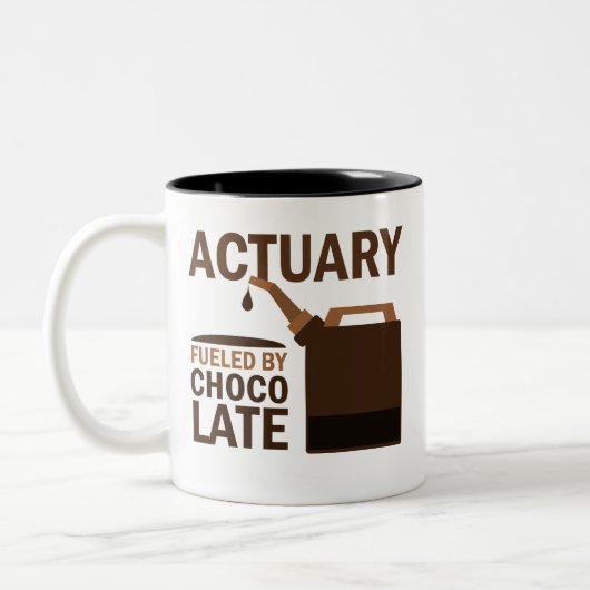 Actuary Gift (Funny) Tweekleurige Koffiemok (Links)