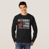 Actuary I Take Risks  Actuary Raglan Baseball T-shirt (Voorkant volledig)
