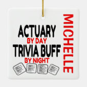 Actuary Looppas Trivia CUSTOM Keramisch Ornament (Achterkant)