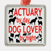 Actuary Loves Dogs Metalen Ornament (Voorkant)