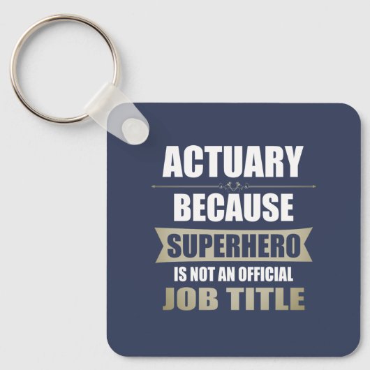 Actuary Superhero Novelty Sleutelhanger (Voorkant)