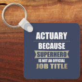 Actuary Superhero Novelty Sleutelhanger (Voorkant)