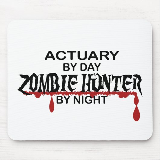 Actuary Zombie Hunter bij nacht Muismat (Voorkant)