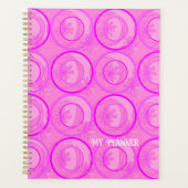 Actuele cirkels Achtergrond bloemen Roze Planner (Voorkant)
