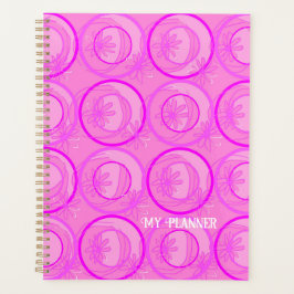 Actuele cirkels Achtergrond bloemen Roze Planner
