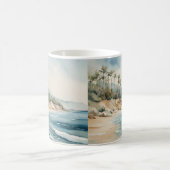 Actuele Ocean Beach Seascape Waterverf Koffiemok (Center)