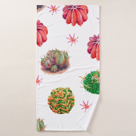 ?actus naadloze florale ondergrond, behangsel badhanddoek (Badhanddoek)