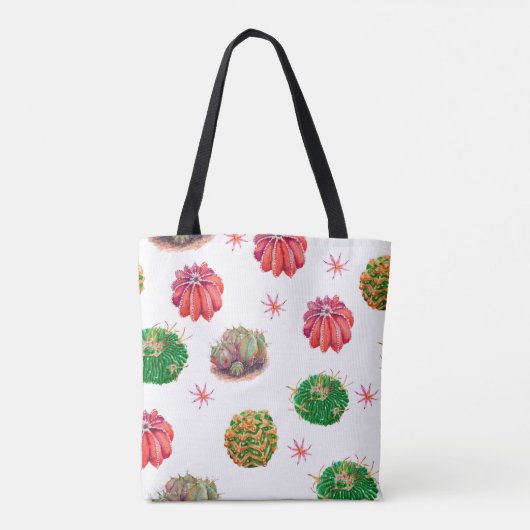 ?actus seamless floral pattern background, wallpap tote bag (Achterkant)