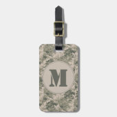 ACU Camo Camouflage Digitaal Monogram Bagagelabel (Voorkant verticaal)