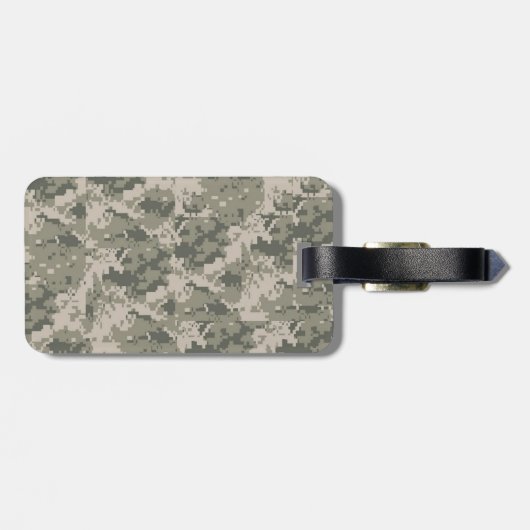 ACU Camo Camouflage Digitaal Monogram Bagagelabel (Achterkant horizontaal)