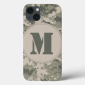 ACU Camo Camouflage Digitale Monogram IPAD Case (Achterkant)