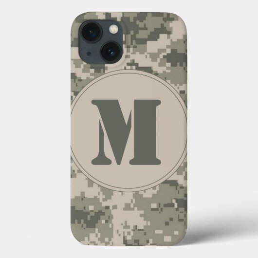 ACU Camo Camouflage Digitale Monogram IPAD Case (Achterkant)