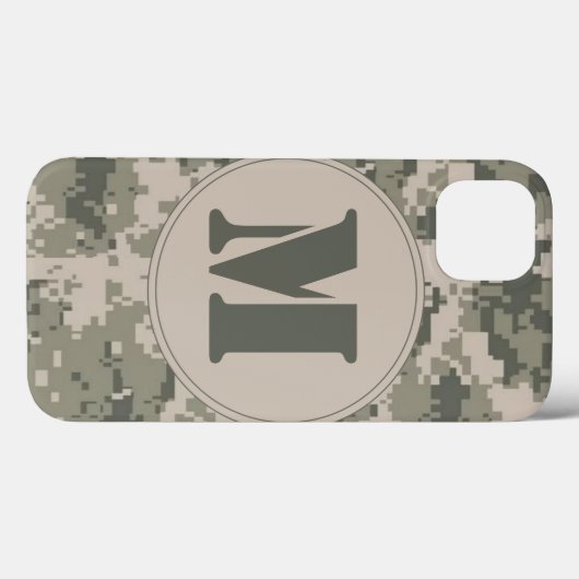 ACU Camo Camouflage Digitale Monogram IPAD Case (Achterkant (horizontaal))