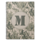 ACU Camo Camouflage Monogram Initiaal Notitieboek (Voorkant)