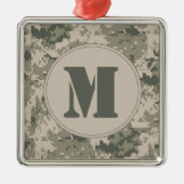 ACU Camo Camouflage Monogram Initiaal Ornament (Voorkant)