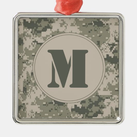 ACU Camo Camouflage Monogram Initiaal Ornament (Voorkant)