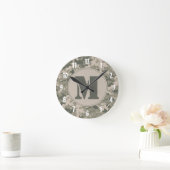 ACU Camo Camouflage Monogram Initialen wandklok (Huis)