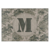 ACU Camouflage Monogram Glazen snijvlak Snijplank (Voorkant)