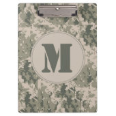 ACU Camouflage Monogram Initiaal Klembord (Voorkant)