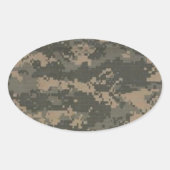 ACU Digital Camouflage Ovale Sticker (Voorkant)