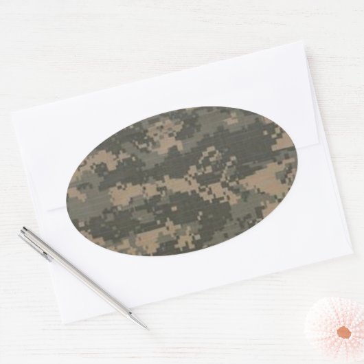 ACU Digital Camouflage Ovale Sticker (Envelop)