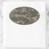 ACU Digital Camouflage Ovale Sticker (Tas)
