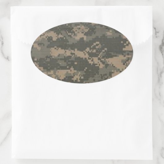 ACU Digital Camouflage Ovale Sticker (Tas)