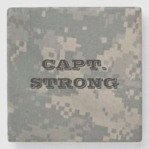 Acu Militair Patroon Camo Camouflage Uniform Kunst Stenen Onderzetter